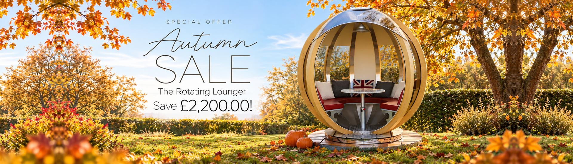 Rotating Lounger Garden Pod Autumn Sale Offer