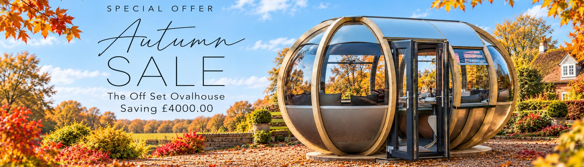 Off Set Ovalhouse Garden Pod Autumn Sale