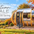 Ornate Garden Deluxe Supreme pod with an open glazed door and cushioned seating