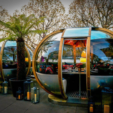 Ornate Garden Dining Pods hotel, restaurant, or café