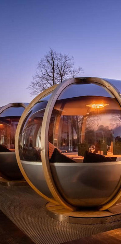Ornate Garden Dining Pods hotel, restaurant, or café