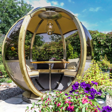 Ornate garden Rotating Seater Garden Pod