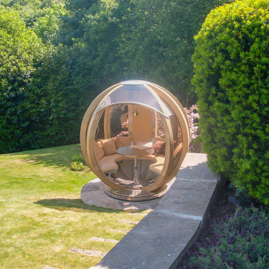 Ornate Garden Pod Rotating Lounger Garden Room