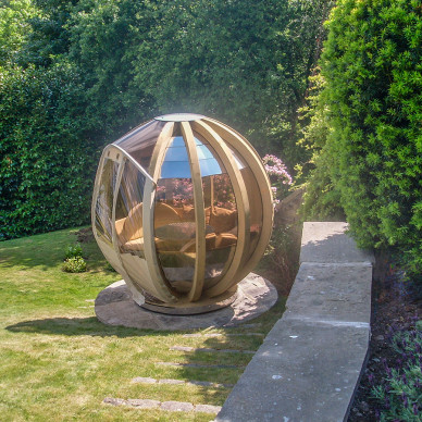 Ornate Garden Pod Rotating Lounger Garden Room