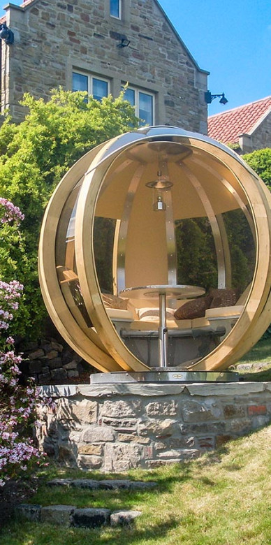 Ornate Garden Pod Rotating Lounger Garden Room