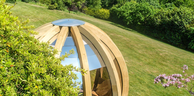 Ornate Garden Pod Rotating Lounger Garden Room