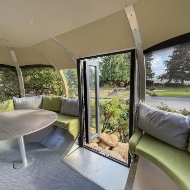 360° Indoor–Outdoor Living with Ornate Garden Pods