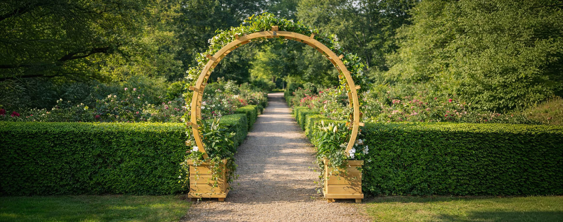 Ornate Wooden Garden Arch