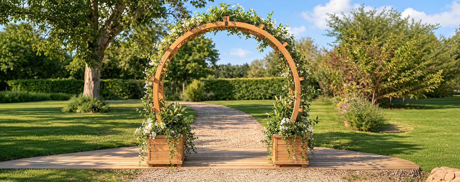 Ornate Wooden Garden Arch