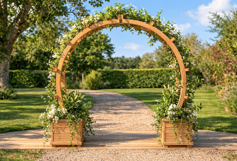 Ornate Wooden Garden Arch