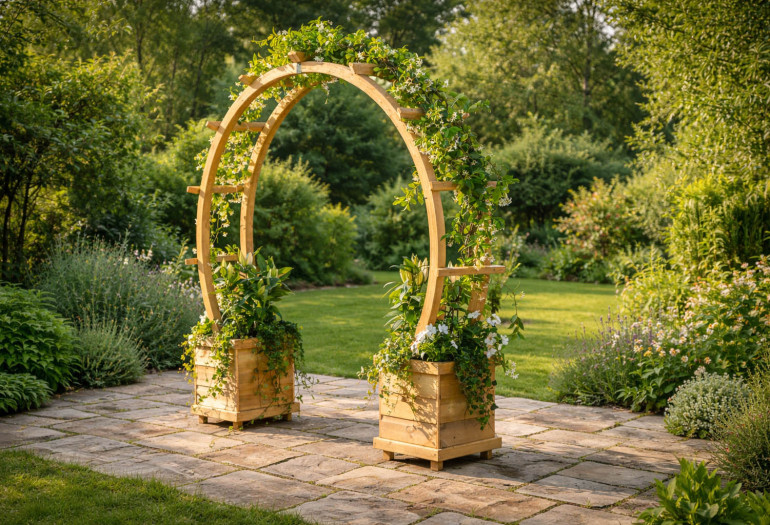 Ornate Wooden Garden Arch