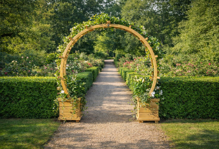 Ornate Wooden Garden Arch