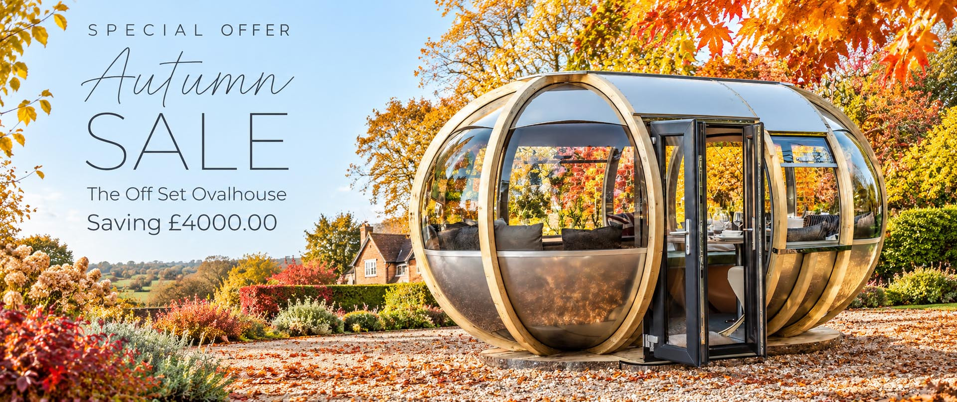 Off Set Ovalhouse Garden Pod Autumn Sale