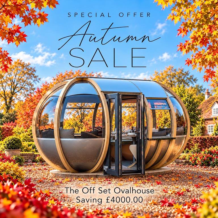 Off Set Ovalhouse Garden Pod Autumn Sale
