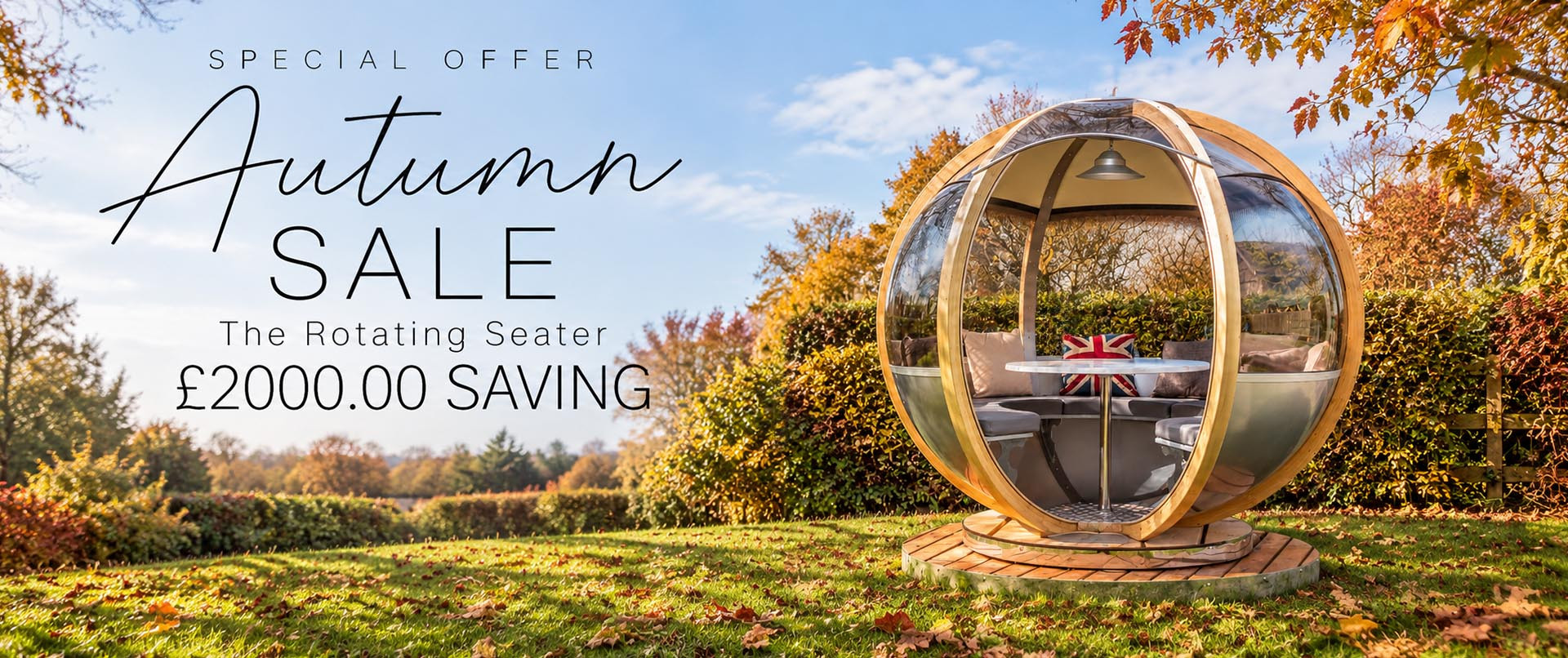Ornate Garden Rotating Seater Contemporary Pod Autumn Sale
